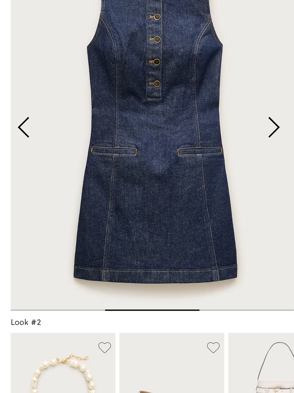 J. Crew Dark Blue Denim Button-Front Sleeveless Dress